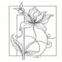opium * ken carson symbol tattoo design idea