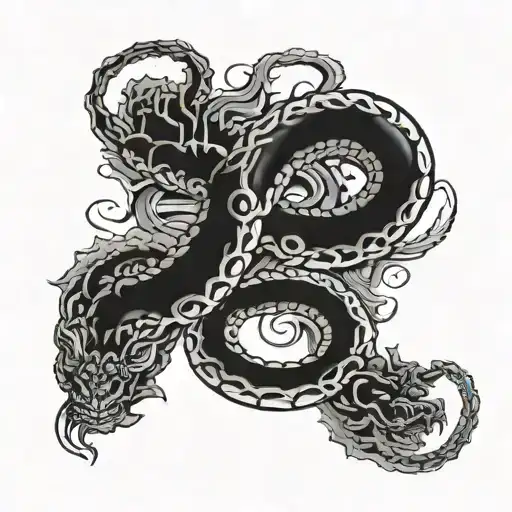 I give you the power to destroy serpents and scorpions, and destroy all evil. nothing shall by any means hurt you tattoo design idea