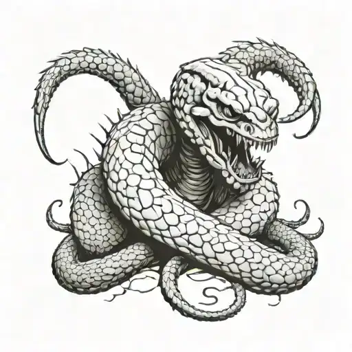 I give you the power to destroy serpents and scorpions, and destroy all evil. nothing shall by any means hurt you tattoo design idea