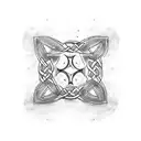 Celtic element runes tattoo design idea