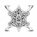 Celtic element runes tattoo design idea