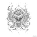 tiburón blanco tattoo design idea