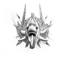 tiburón blanco tattoo design idea