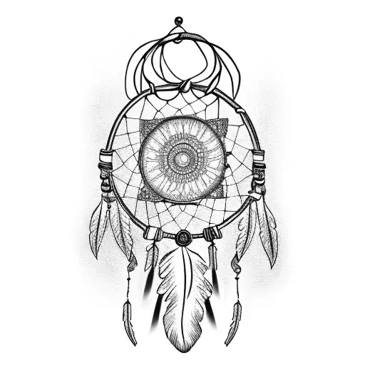 dream catcher epilepsy ribbon tattoo design idea