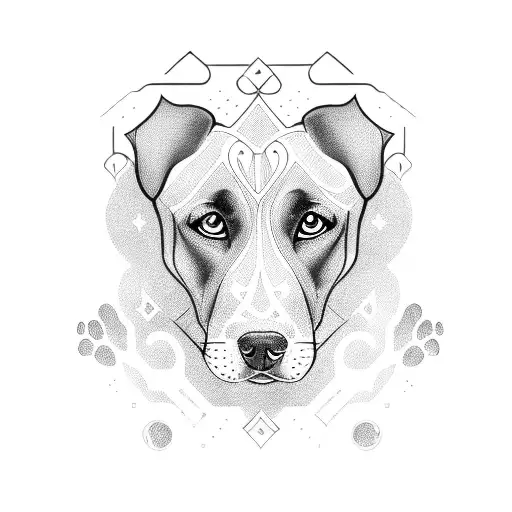 Dog tattoo design idea