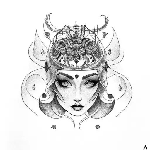 "Mia Victoria" con alas a los lados tattoo design idea