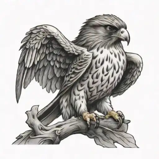 the falcon tattoo design idea