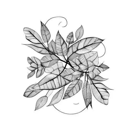 Make a design with many leaves for the shoulder and fall towards the arm with a Güembe plant tattoo design idea