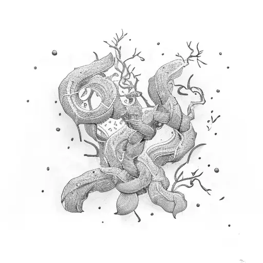 long olive vine lives tattoo design idea