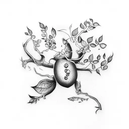 long olive vine lives tattoo design idea