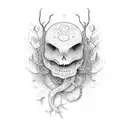 long olive vine lives tattoo design idea