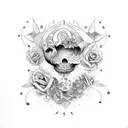 long olive vine lives tattoo design idea