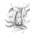 long olive vine lives tattoo design idea