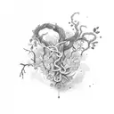 long olive vine lives tattoo design idea