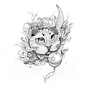 long olive vine lives tattoo design idea