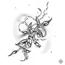 long olive vine lives tattoo design idea