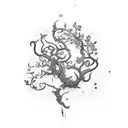 long olive vine lives tattoo design idea