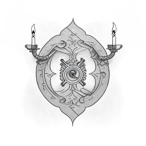 A candlestick chart with bullish peenat pattern  tattoo design idea