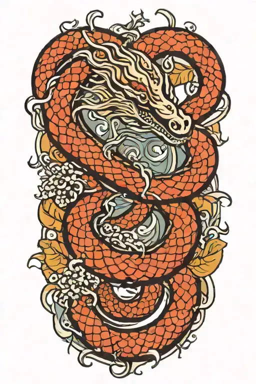 sea serpent tattoo tattoo design idea