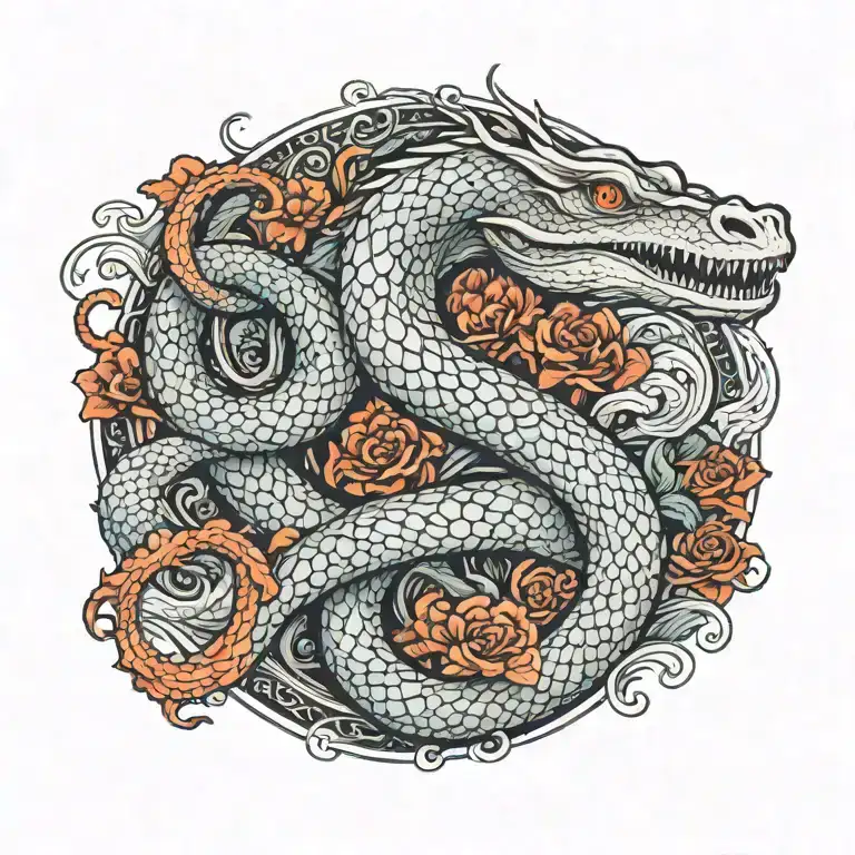 sea serpent tattoo tattoo design idea