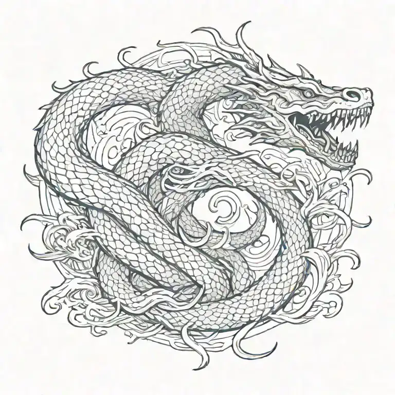 sea serpent tattoo tattoo design idea