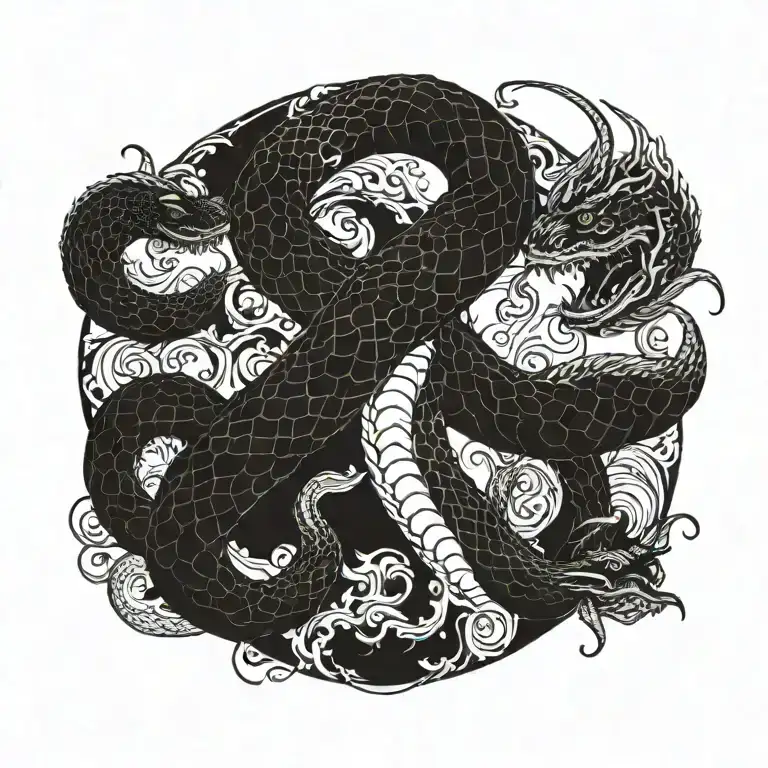 sea serpent tattoo tattoo design idea
