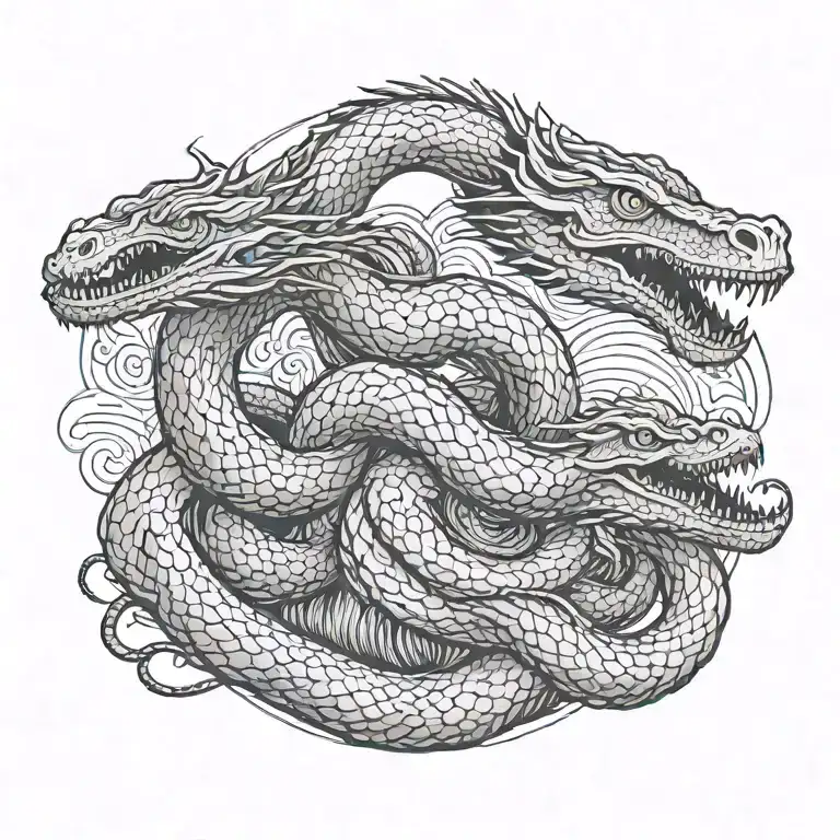 sea serpent tattoo tattoo design idea
