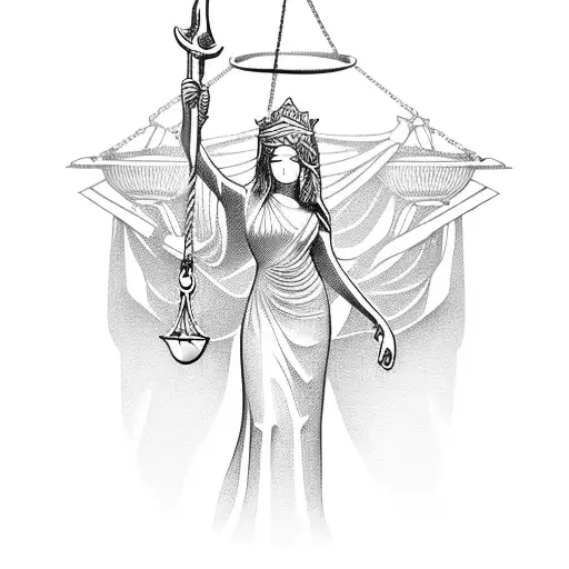 Lady Justice tattoo design idea