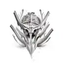 half fossil half gore anatomy Mossasaur fullbody  tattoo design idea