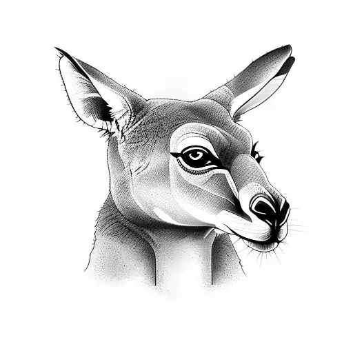 kangaroo tattoo design idea