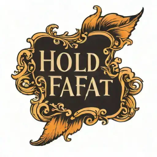 text that reads "hold fast" with a semicolon instead of the o tattoo design idea