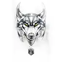 Viking, wolf, Thor, Mjolnir, sleeve  tattoo design idea
