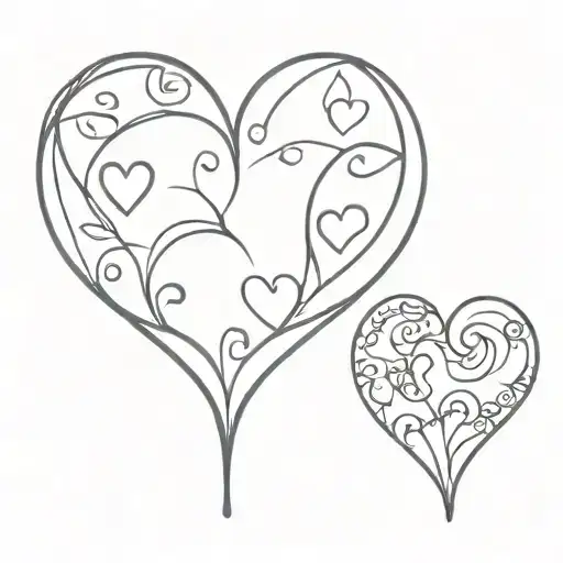 hearts with Carter Paisley Daniel Bindi Oakley Shyenne  tattoo design idea