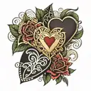 hearts with Carter Paisley Daniel Bindi Oakley Shyenne  tattoo design idea
