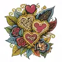 hearts with Carter Paisley Daniel Bindi Oakley Shyenne  tattoo design idea