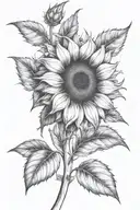 sunflower  tattoo design idea
