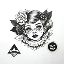 Melanie Martinez simple matching  tattoo design idea