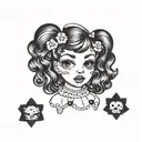 Melanie Martinez simple matching  tattoo design idea