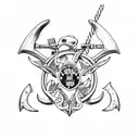 Navy seal trident tattoo design idea