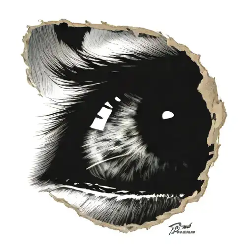 tiger paw print in the eyes white dragon tattoo design idea