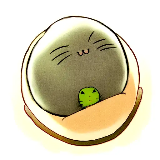 Cat avocado  tattoo design idea