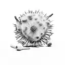 three thistles with eeyore's bow tattoo design idea