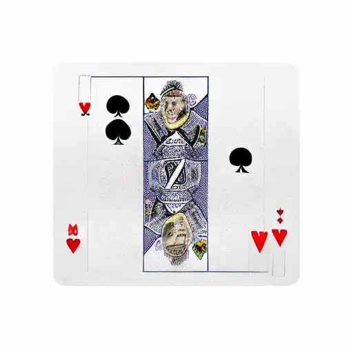 One poker card with Conor McGregor in the middle. Instead of the symbols in the corners there will be face of Vincent Va tattoo design idea