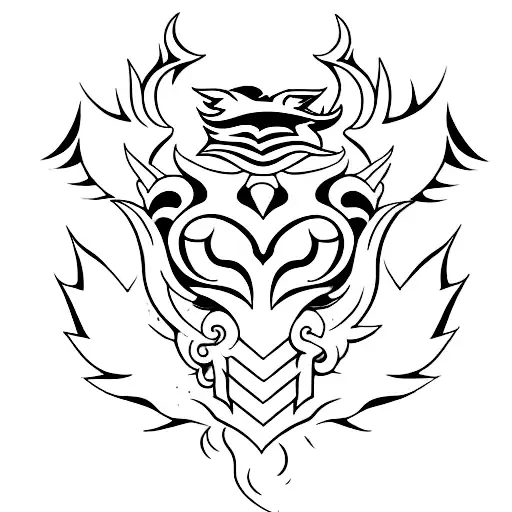 garuda old school tattoo design idea