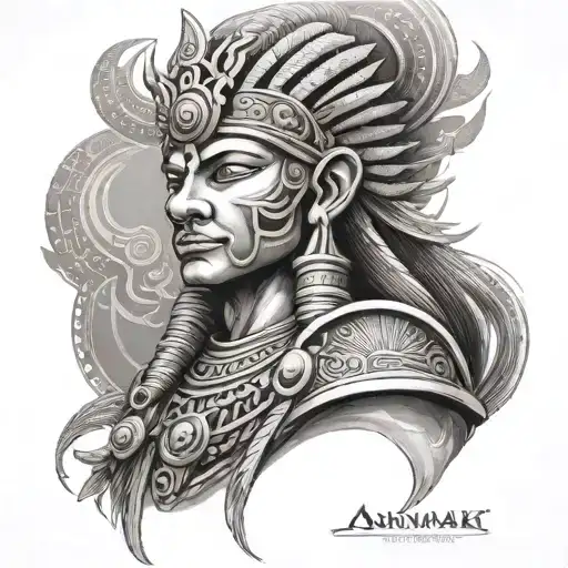 annunaki god tattoo design idea