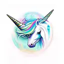 unicorn tattoo design idea