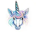 unicorn tattoo design idea