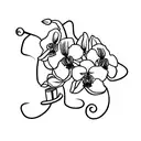 Orchids with stethoscope tattoo design idea