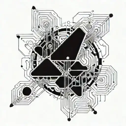 I want a tattoo on my entire body in a cybernetic way, with unique lines and grids, looking like a circuit board tattoo design idea