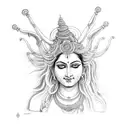 shiva Parvati tattoo design idea